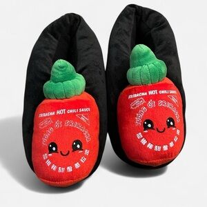 Sriracha Hot Chili Sauce Novelty Slippers